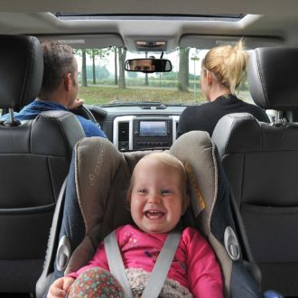 A3 Baby & Kids - Extra grote autospiegel - zwart