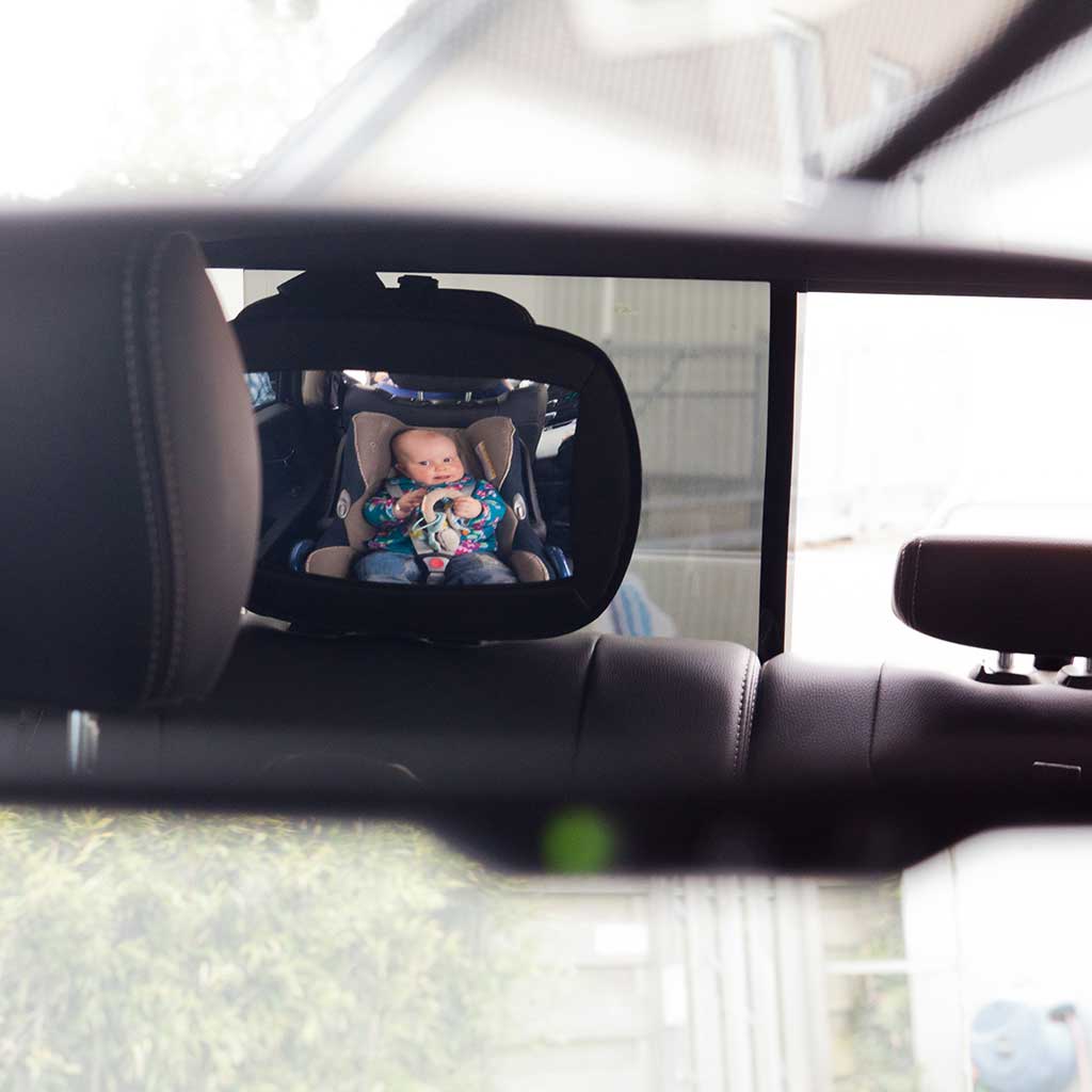 Cadeau Huiswerk Gevangene A3 Baby & Kids extra grote autospiegel zwart - A3 Baby & Kids