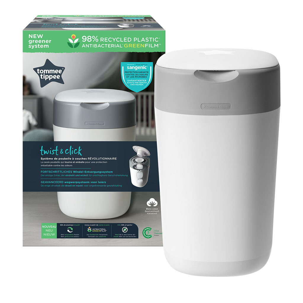 Tommee Tippee | Sangenic |  Twist & Click luieremmer | ECO | wit