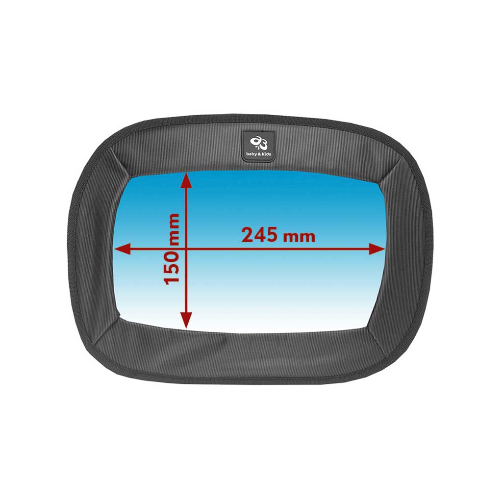 Yrda  Extra grote autospiegel zwart - A3 Baby & Kids