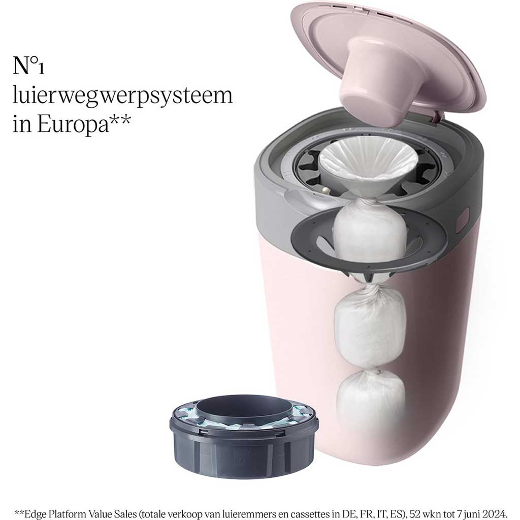 Tommee Tippee Twist Click Luieremmer Eco – Roze Hygiënisch
