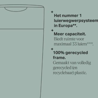 Tommee Tippee Twist & Click Luieremmer Eco – Groen | Hygiënisch & Duurzaam - Afbeelding 4