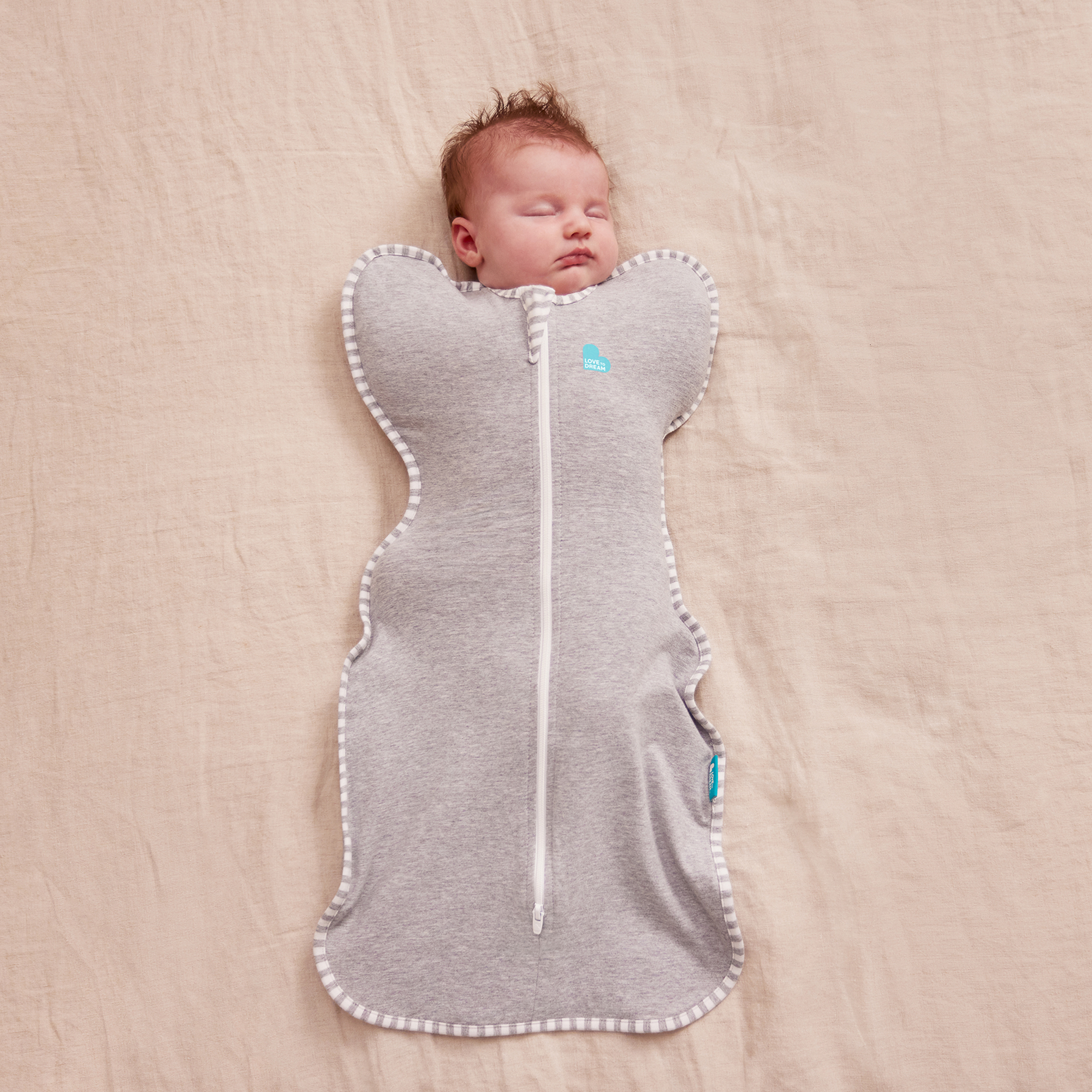 Love to Dream | SWADDLE UP™ Inbakerslaapzak Fase 1 | 1.0 TOG | Grijs